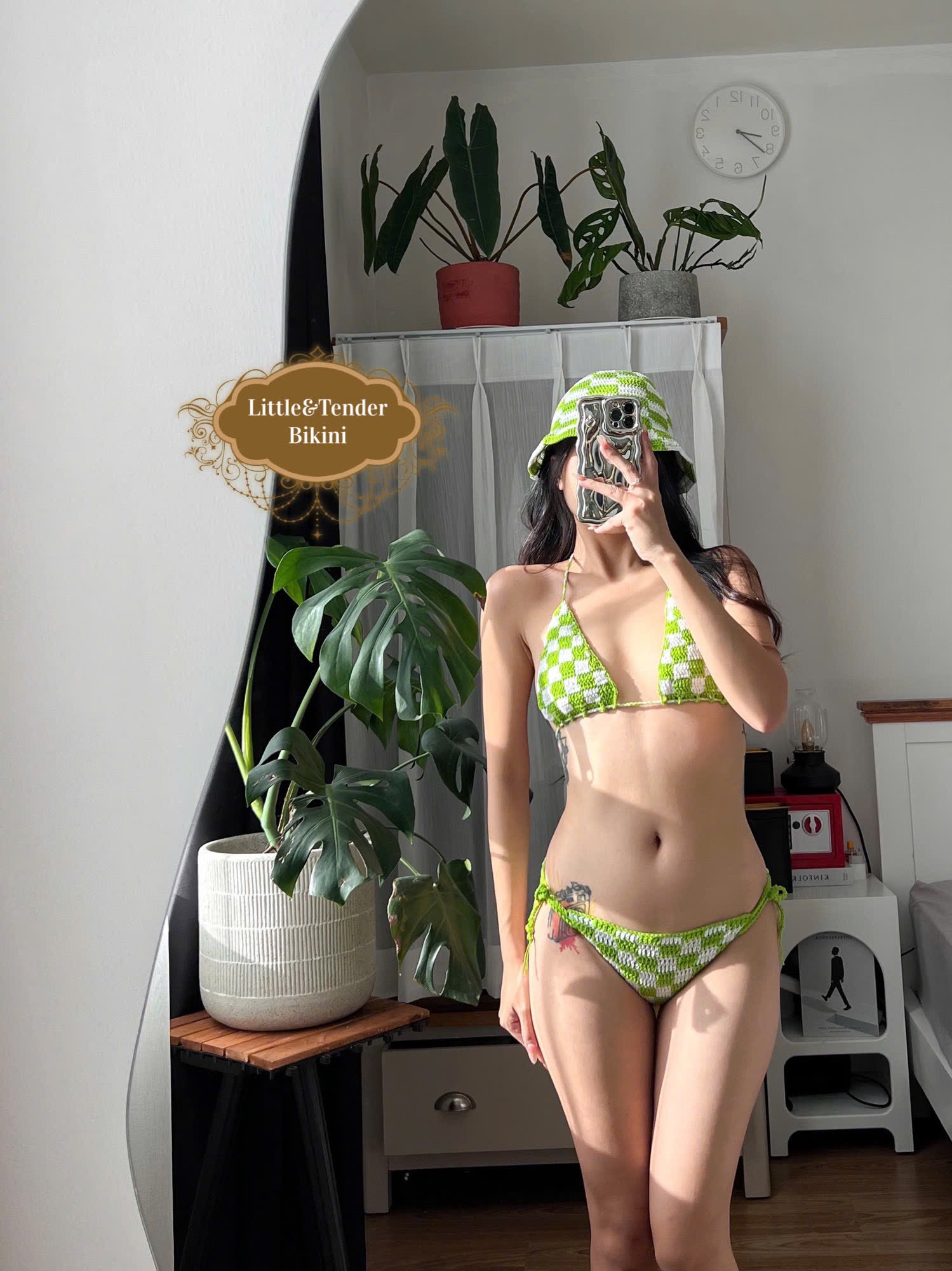 NOLAN SWIMSUIT - SET ĐỒ BƠI ĐAN LEN THỦ CÔNG MÀU XANH LÁ