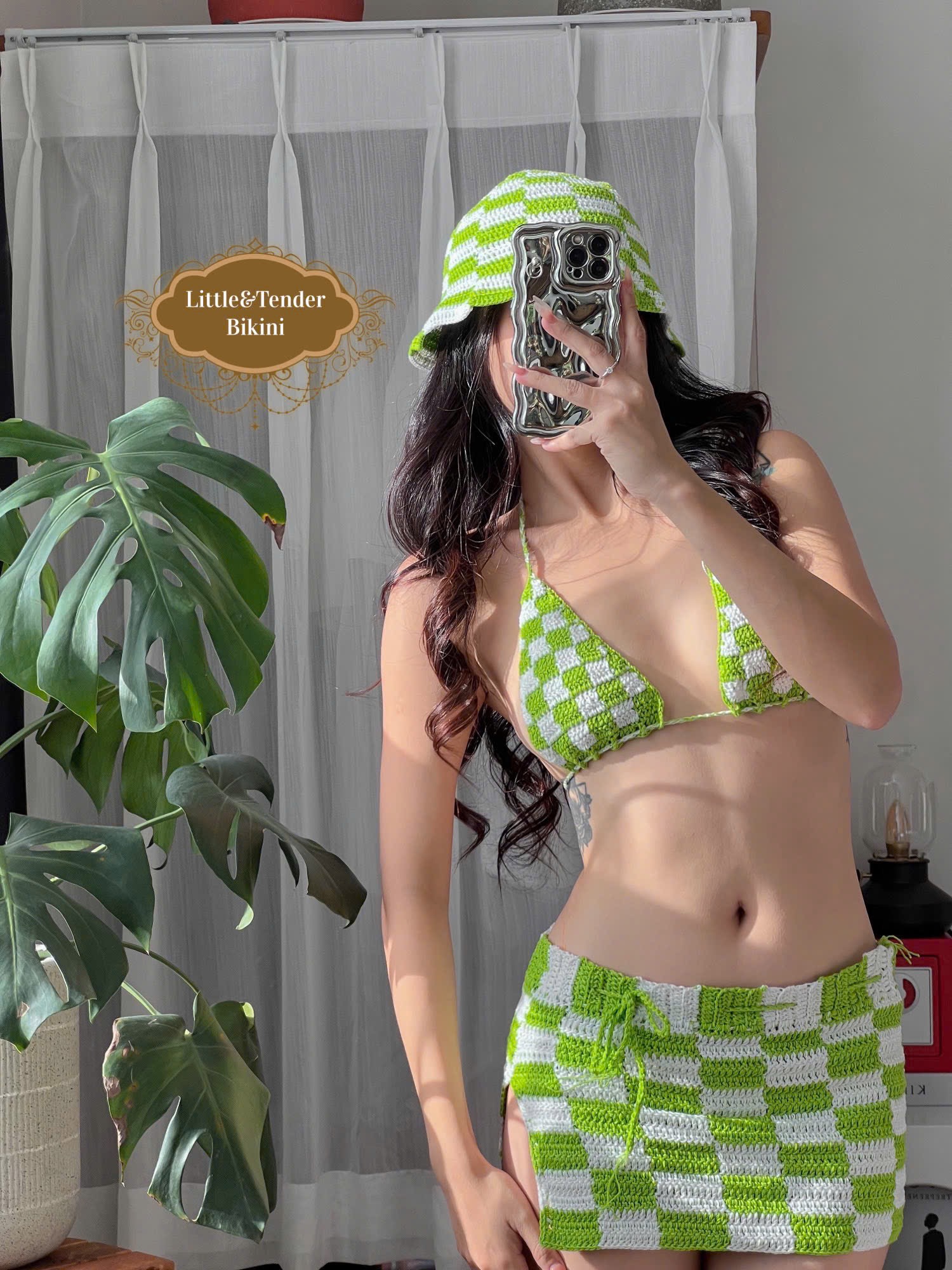 NOLAN SWIMSUIT - SET ĐỒ BƠI ĐAN LEN THỦ CÔNG MÀU XANH LÁ