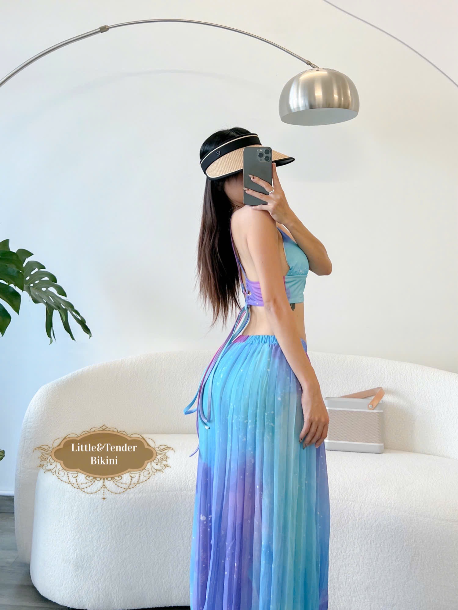 GALAXY SWIMSUIT - SET BIKINI KÈM CHÂN VÁY HỌA TIẾT NGÂN HÀ