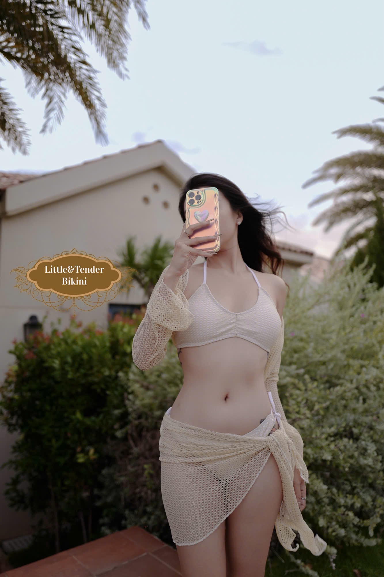 CELADON SWIMSUIT - Set 4 món lưới kim tuyến 3 Màu
