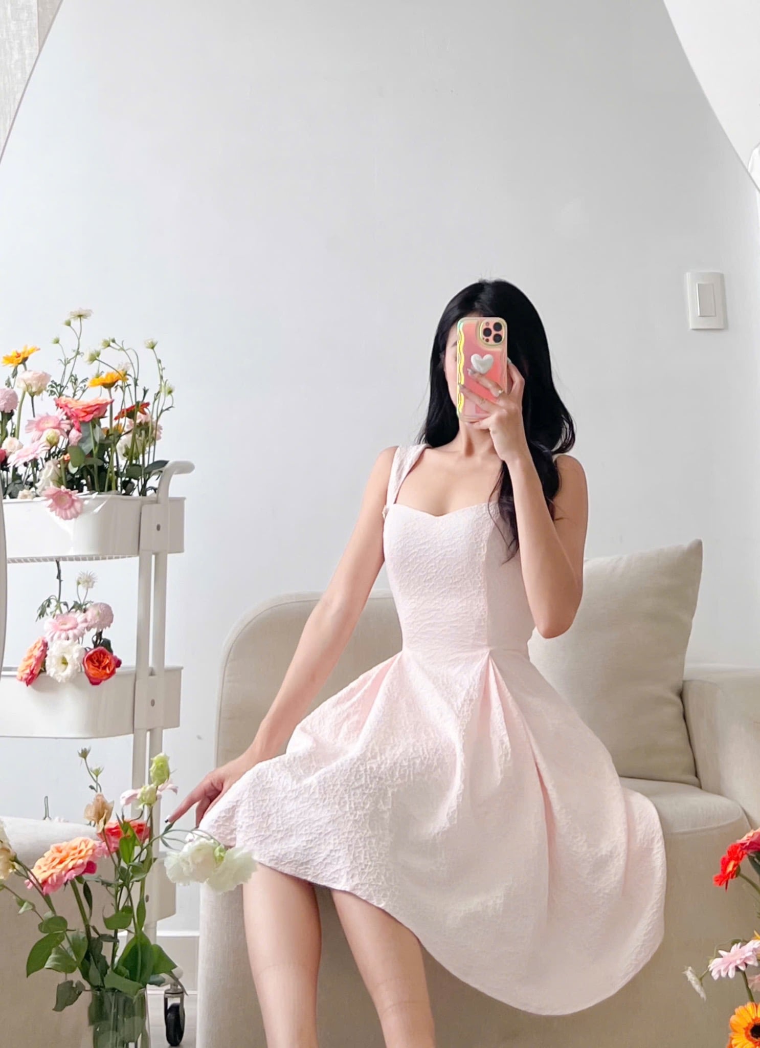 PEACHY DRESS - ĐẦM MAXI HỒNG PHẤN ĐÁNG YÊU
