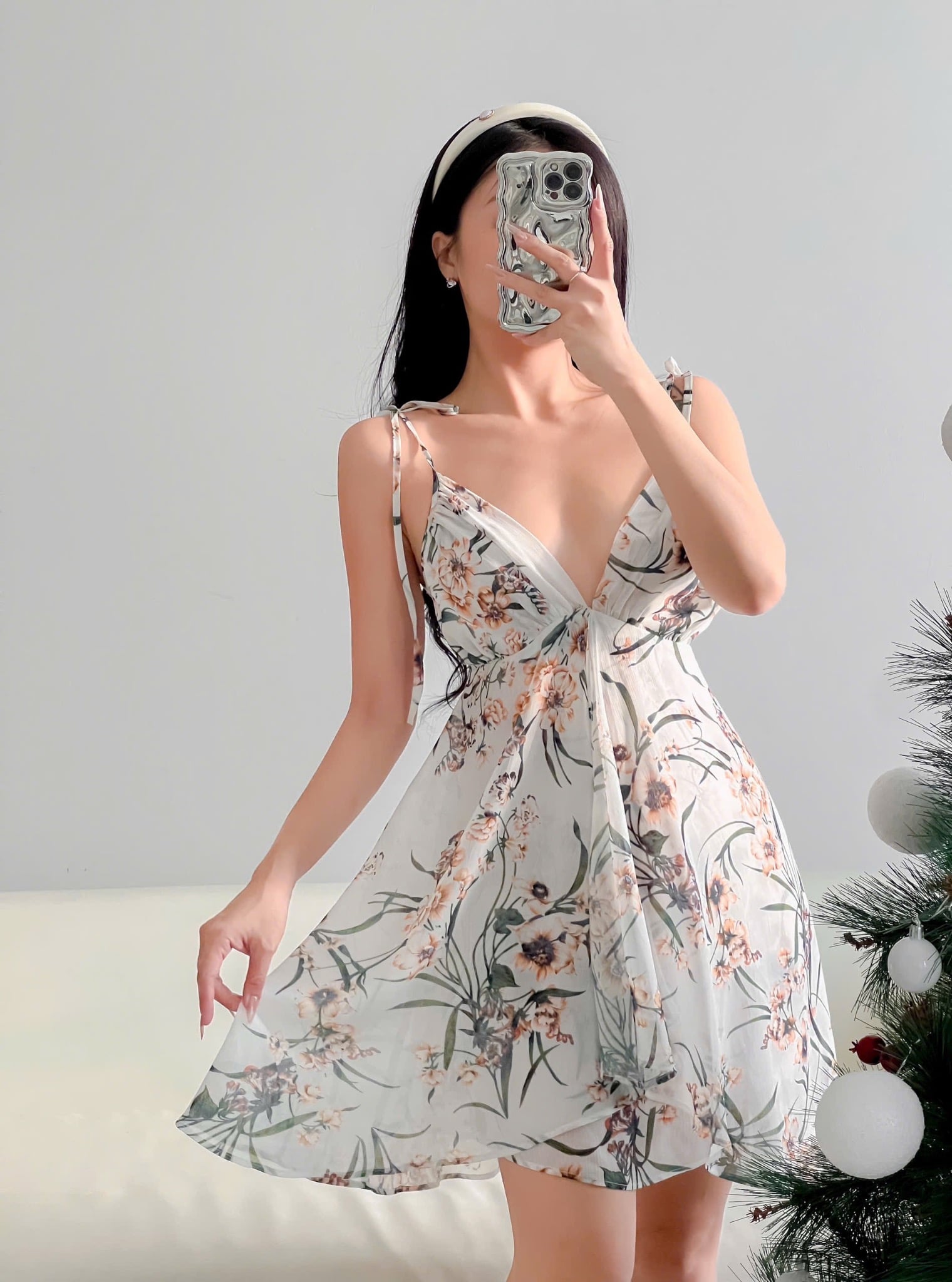 LYANA NIGHTDRESS - ĐẦM NGỦ LỤA 2 DÂY HỌA TIẾT