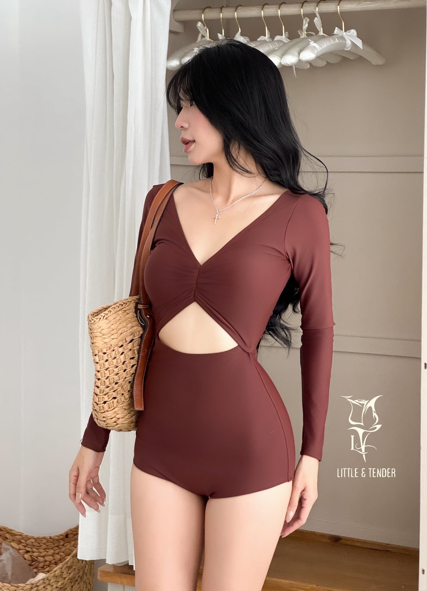 XAVIA SWIMSUIT - ÁO TẮM MỘT MẢNH NHÚN NGỰC LƯNG CÀI (SALE)