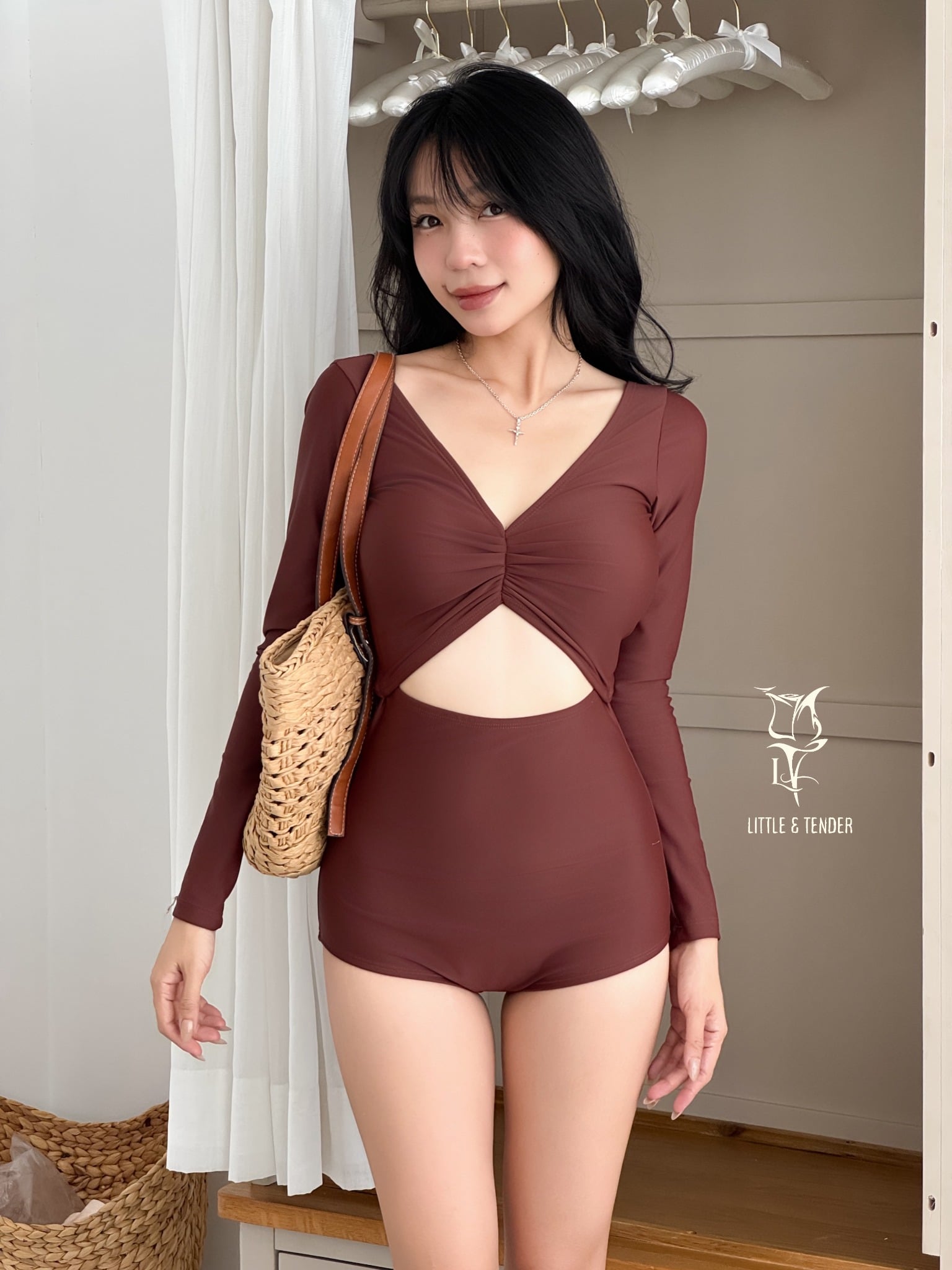 XAVIA SWIMSUIT - ÁO TẮM MỘT MẢNH NHÚN NGỰC LƯNG CÀI (SALE)