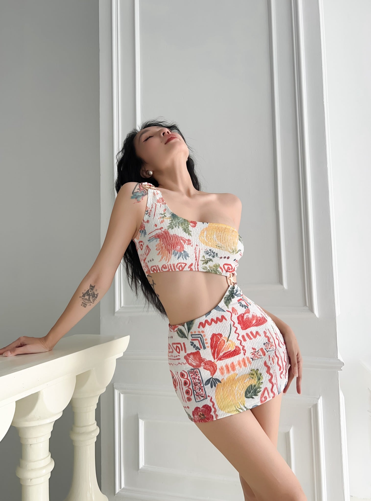 Oceva Swimsuit - Áo Tắm 1 Mảnh Váy Kèm Quần Chip -  Họa Tiết Độc Quyền