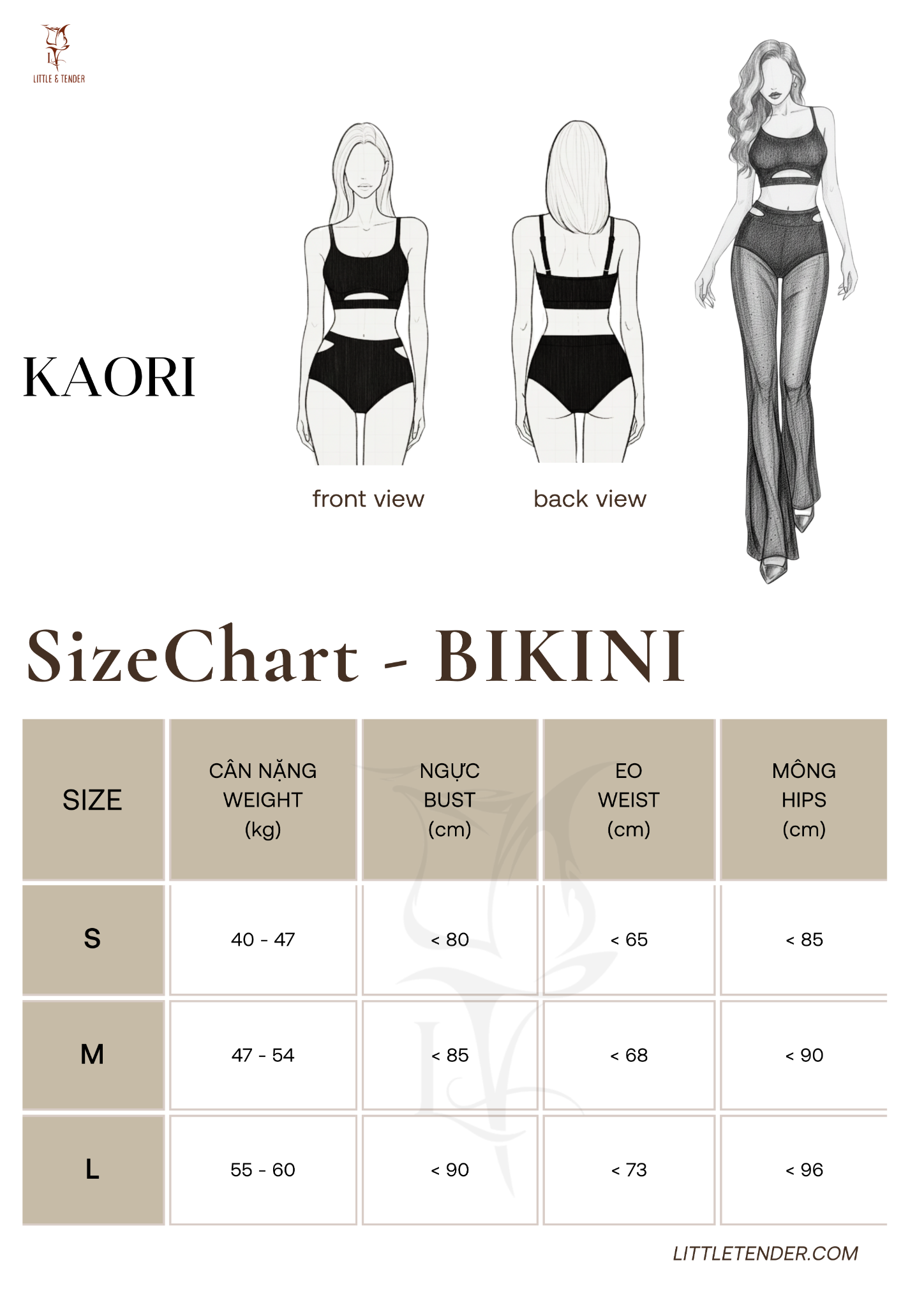 KAORI SWIMSUIT SALE - SET 3 MÓN KÈM QUẦN LƯỚI KÍN ĐÁO