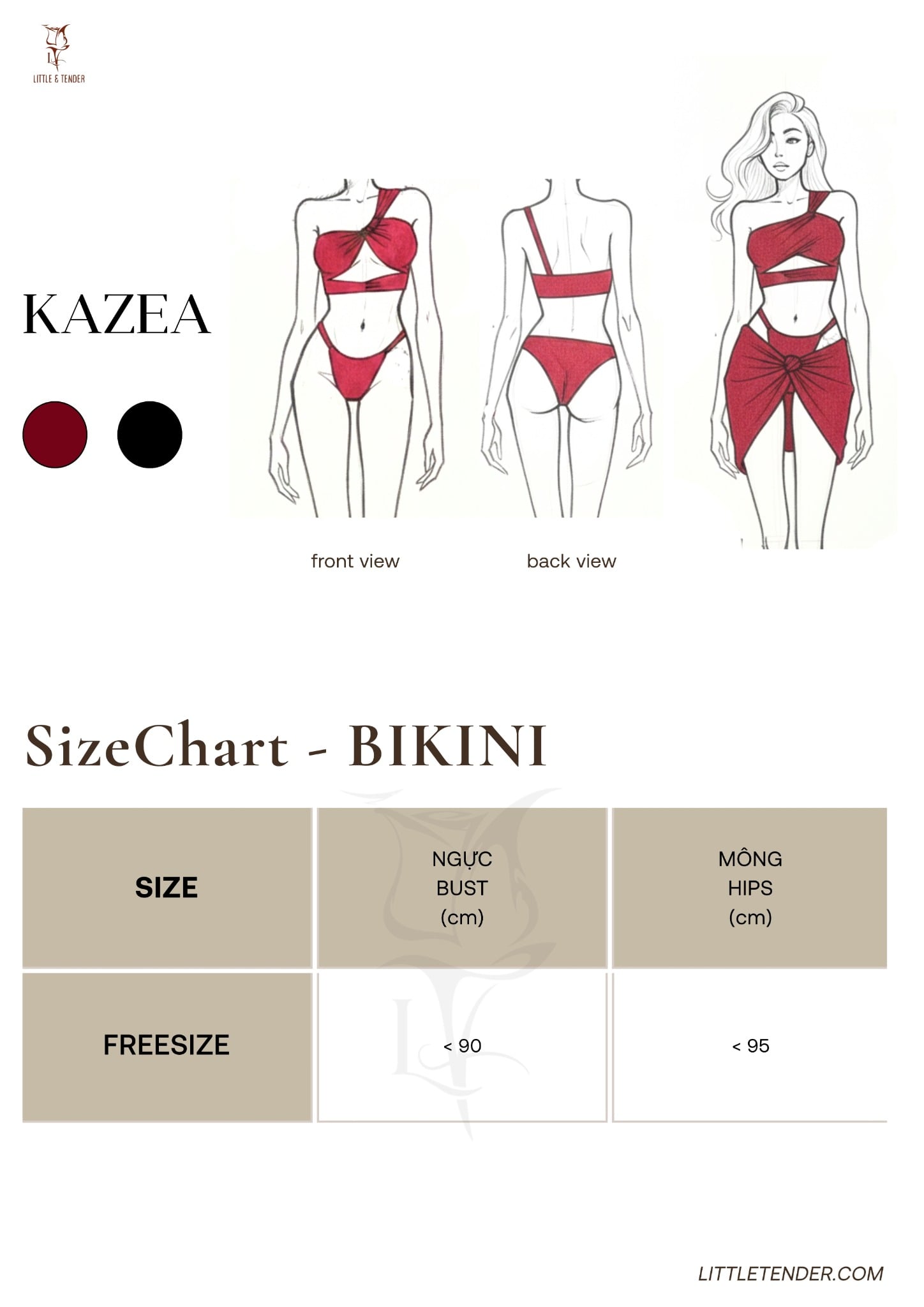 KAZEA SWIMSUIT SALE - Set 3 món bikini kèm váy sexy