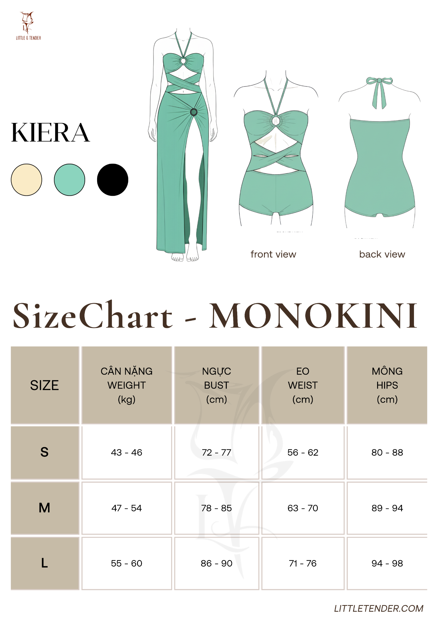 KIERA SWIMSUIT - SET ÁO TẮM 1 MẢNH KÈM CHÂN VÁY ĐEN QUYẾN RŨ