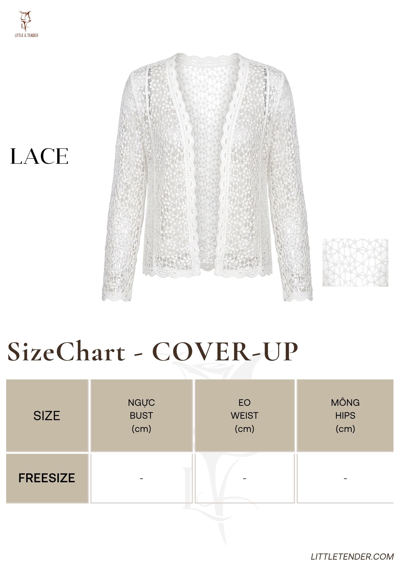 LACE CROCHET CARDIGAN - ÁO KHOÁC HỌA TIẾT HOA LITI