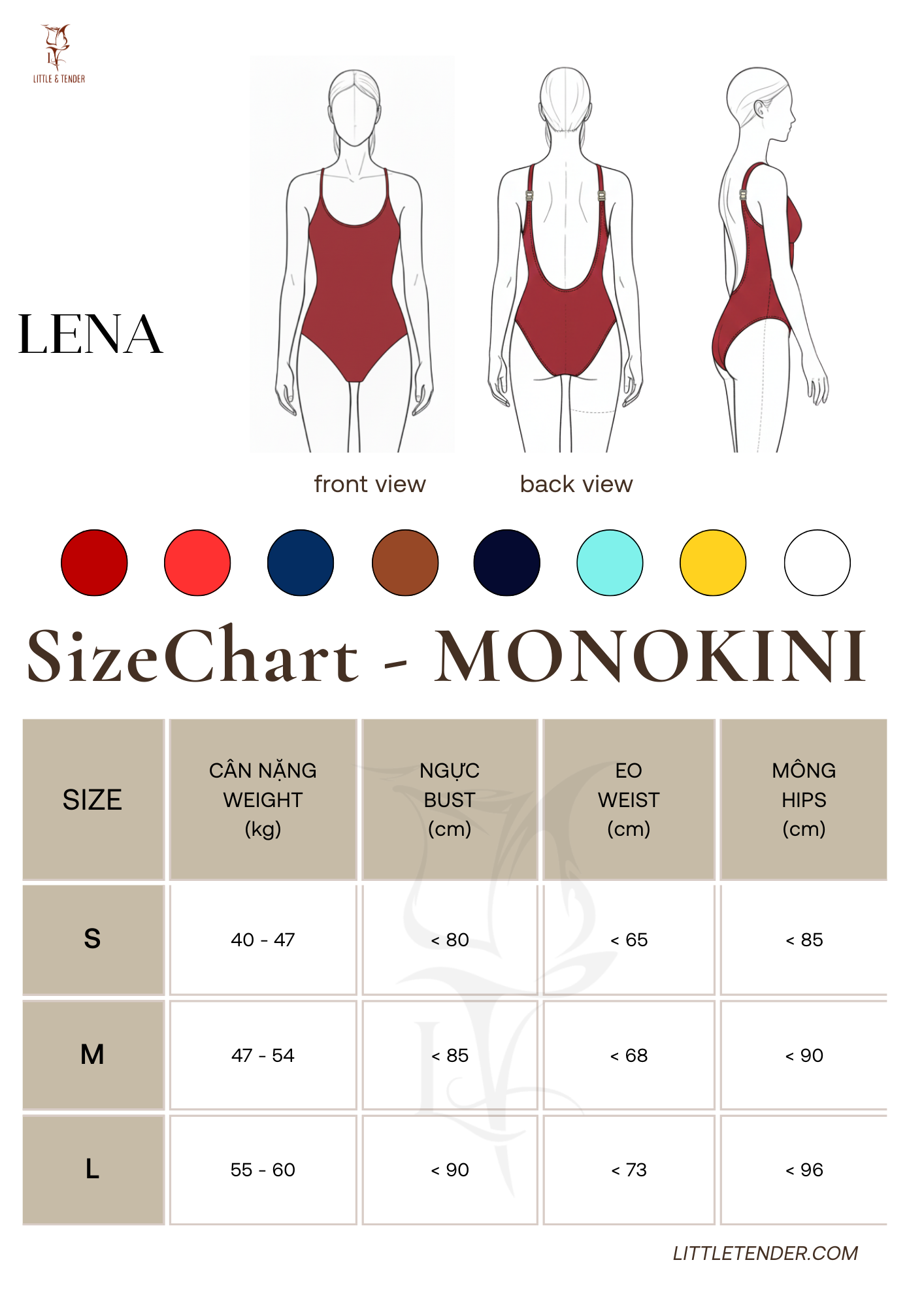 LENA SEXY SWIMSUIT - ÁO TẮM MỘT MẢNH LƯNG U SEXY 8 MÀU