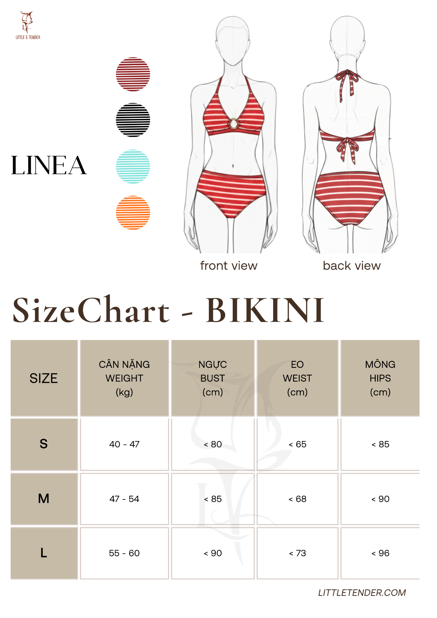 Linea Swimsuit SALE - Áo Tắm 2 Mảnh Thun Gân Họa Tiết Sọc