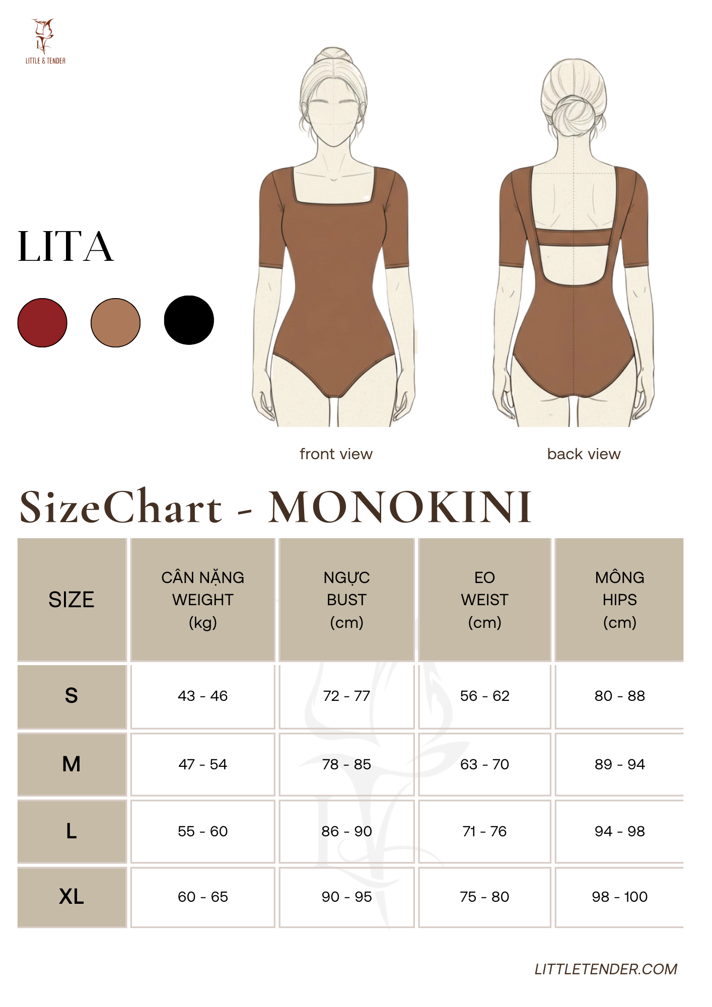 LITA SWIMSUIT - ÁO TẮM 1 MẢNH KÍN ĐÁO TAY LỞ