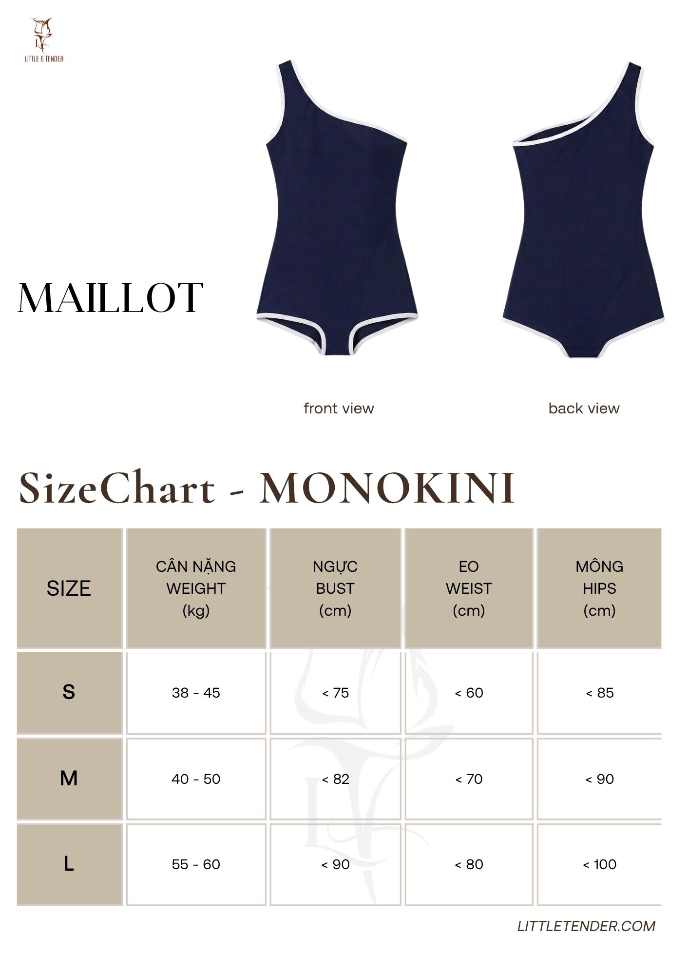 MAILLOT SWIMSUIT - ÁO TẮM LỆCH VAI NAVY CỔ ĐIỂN