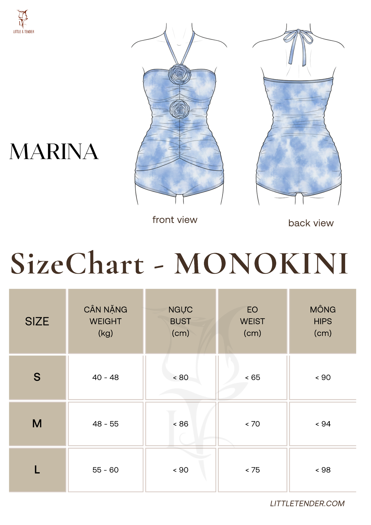 Marina Swimsuit -Áo Tắm 1 Mảnh Thun Lưới Hoa