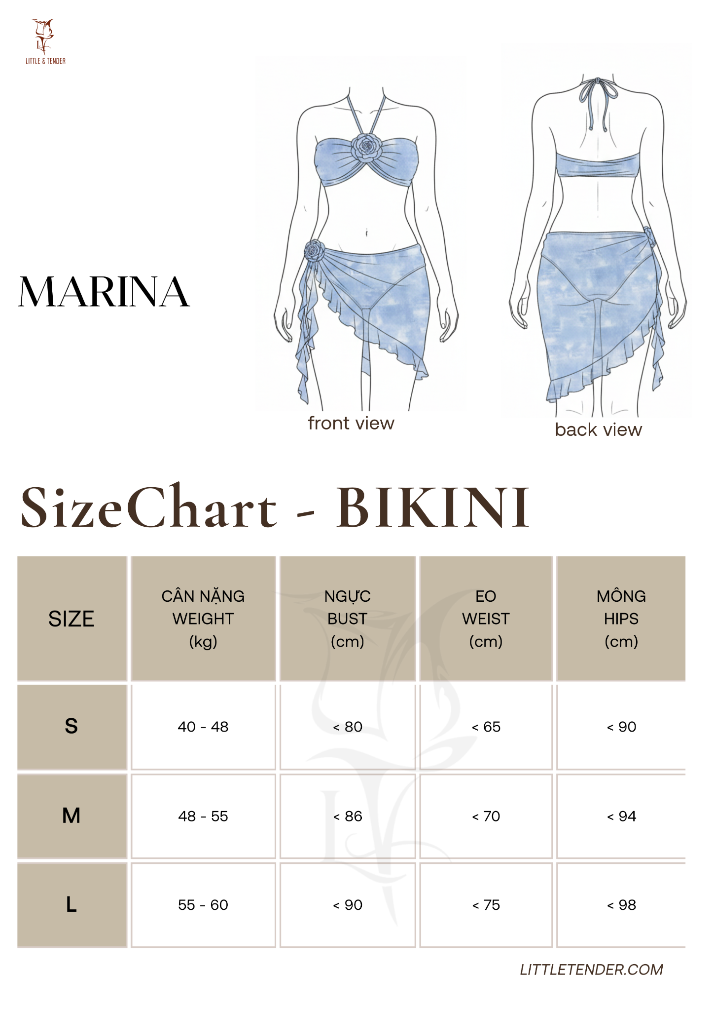 Marina Swimsuit - Áo Tắm 2 Mảnh Kèm Chân Váy Tiên Cá