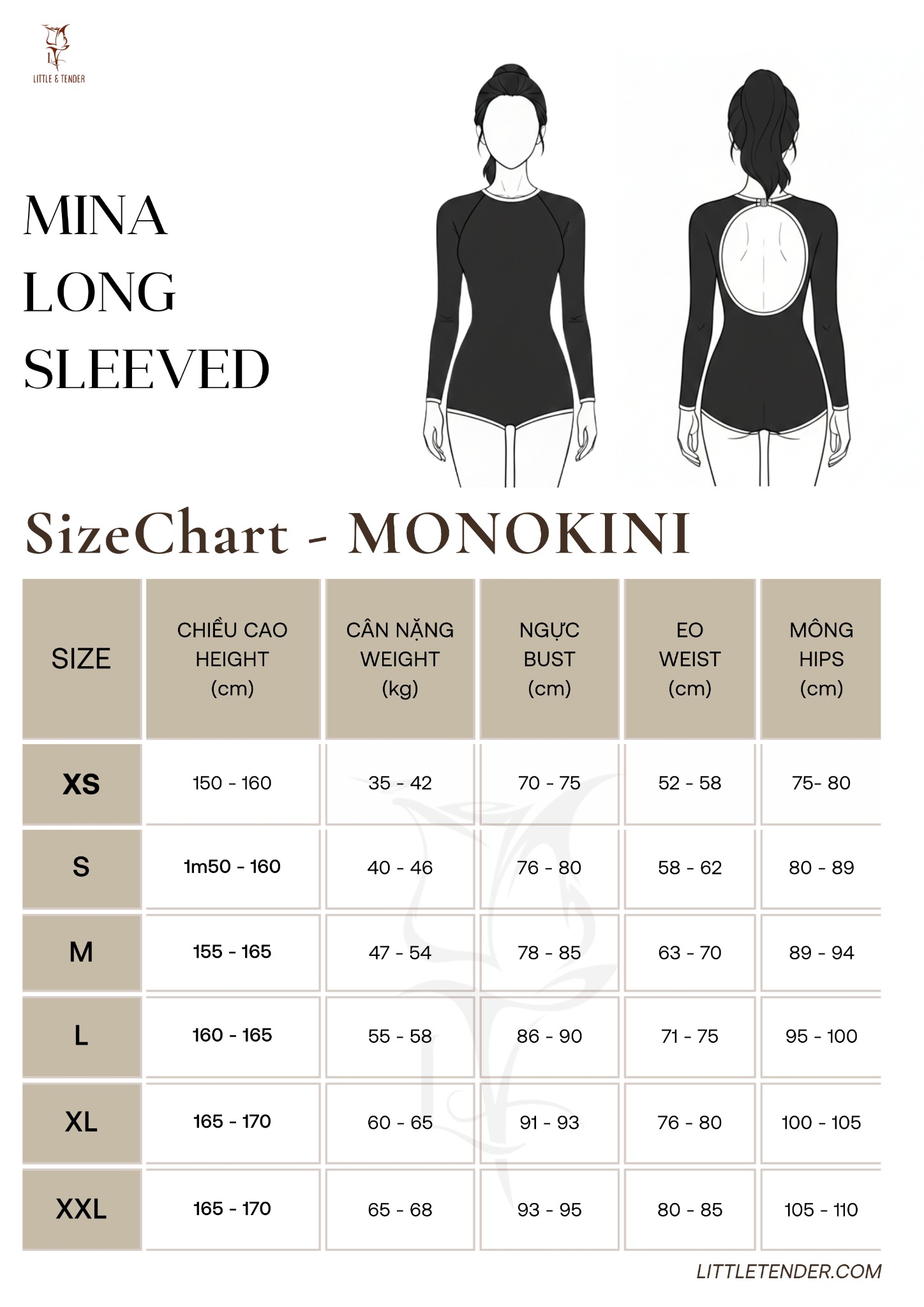 MINA SWIMSUIT - ÁO TẮM 1 MẢNH KÍN ĐÁO GỒM 2 PHIÊN BẢN NGẮN TAY VÀ DÀI TAY