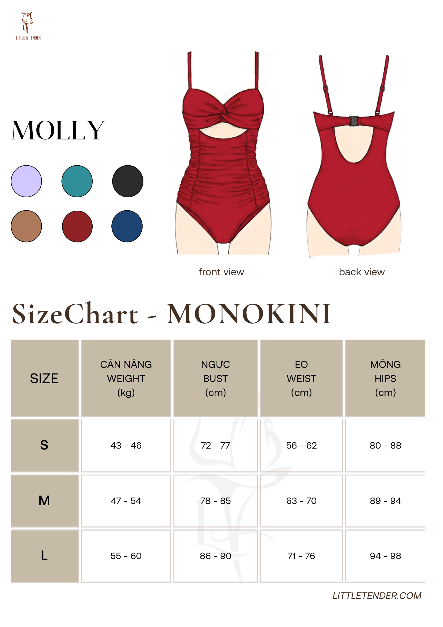 Molly Swimsuit - Áo Tắm 1 Mảnh Gọng Cài SALE
