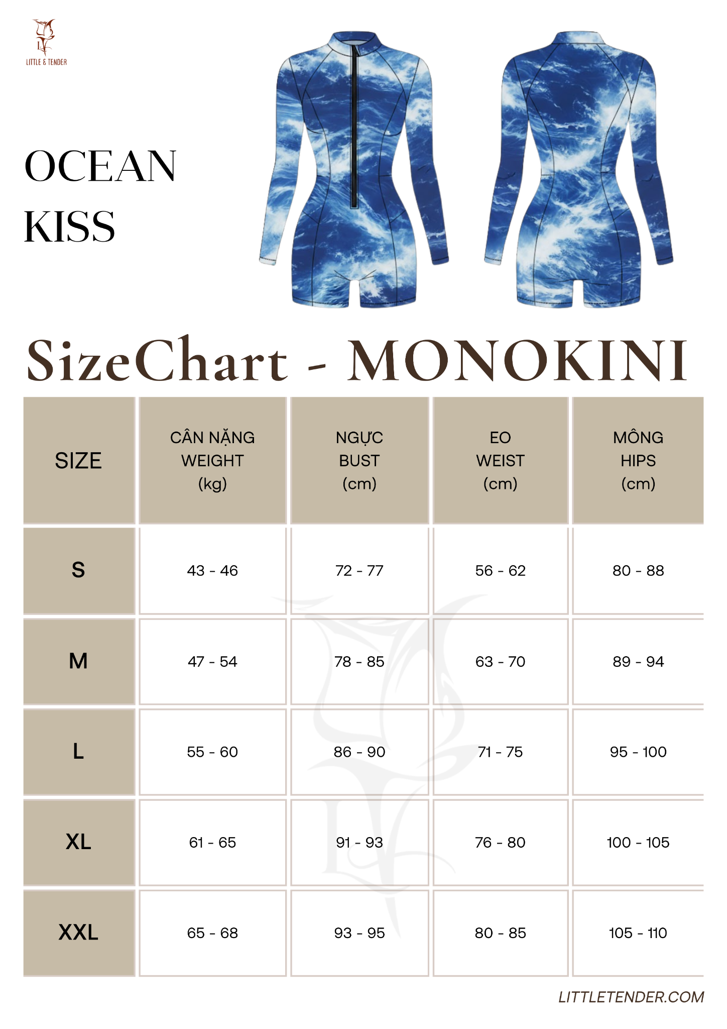OCEAN KISS - ÁO TẮM 1 MẢNH KHOÁ KÉO SÓNG BIỂN