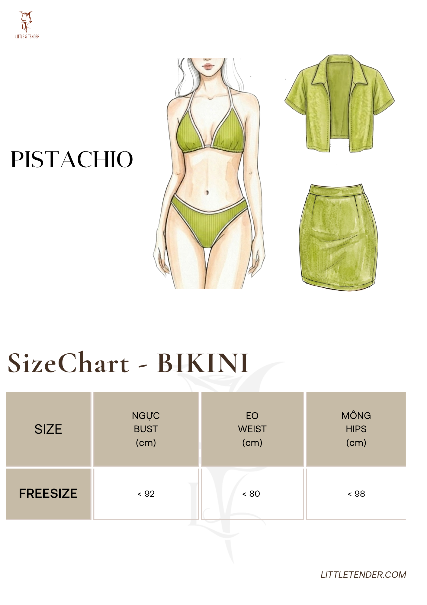 PISTACHIO SWIMSUIT - SET 3 MÓN BIKINI HẠT DẺ CƯỜI TRENDY