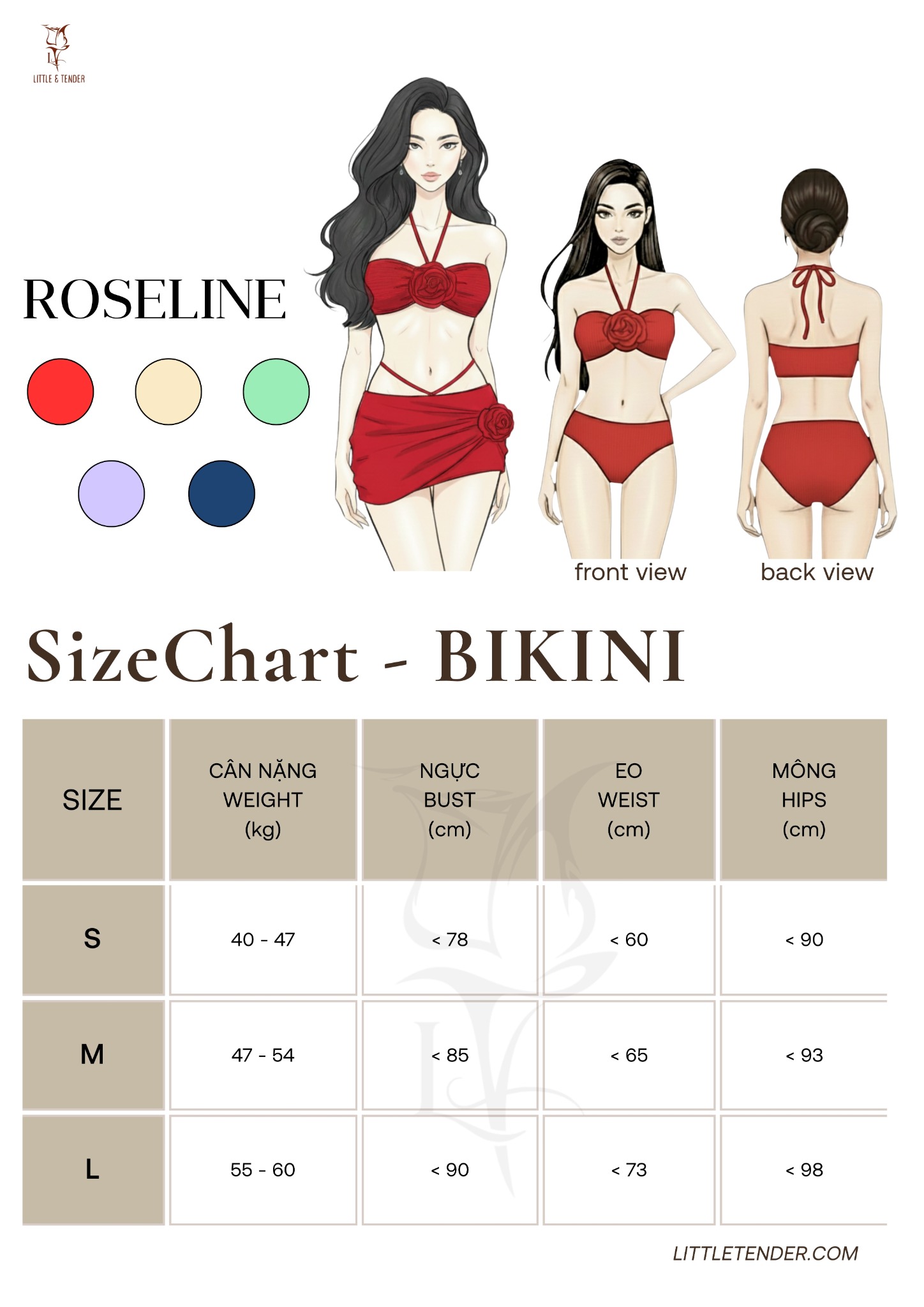 ROSELINE SWIMSUIT -  SET 3 MÓN THUN GÂN ÁNH NHŨ ĐÍNH HOA (SALE)