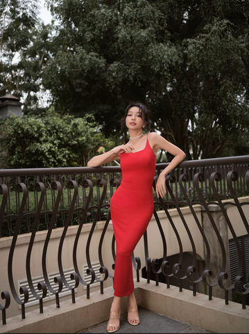 CAMILLE MIDI DRESS - ĐẦM BODY ÔM DÁNG THIẾT KẾ HỞ LƯNG