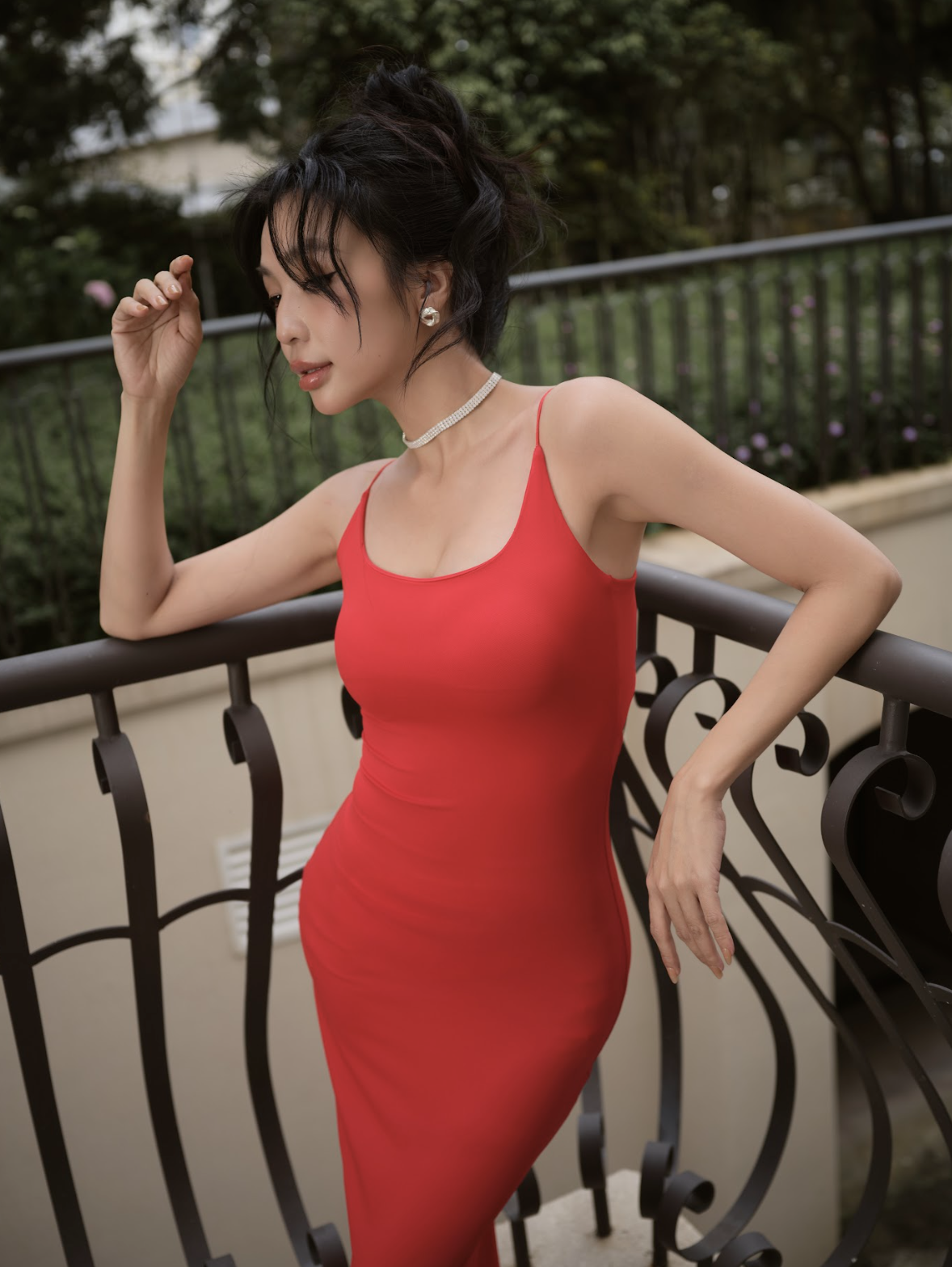 CAMILLE MIDI DRESS - ĐẦM BODY ÔM DÁNG THIẾT KẾ HỞ LƯNG