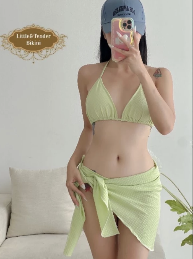 AMITA SWIMSUIT - Set 3 Món Vải Xốp Với 4 Tone Màu Trẻ Trung