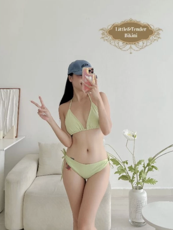 AMITA SWIMSUIT - Set 3 Món Vải Xốp Với 4 Tone Màu Trẻ Trung