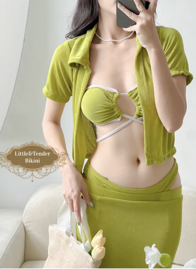 PISTACHIO SWIMSUIT - SET 3 MÓN BIKINI HẠT DẺ CƯỜI TRENDY