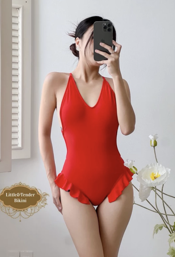 VIVID SWIMSUIT - Bikini 1 mảnh bèo hông hở lưng