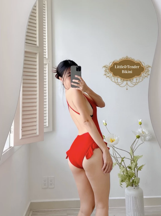 VIVID SWIMSUIT - Bikini 1 mảnh bèo hông hở lưng