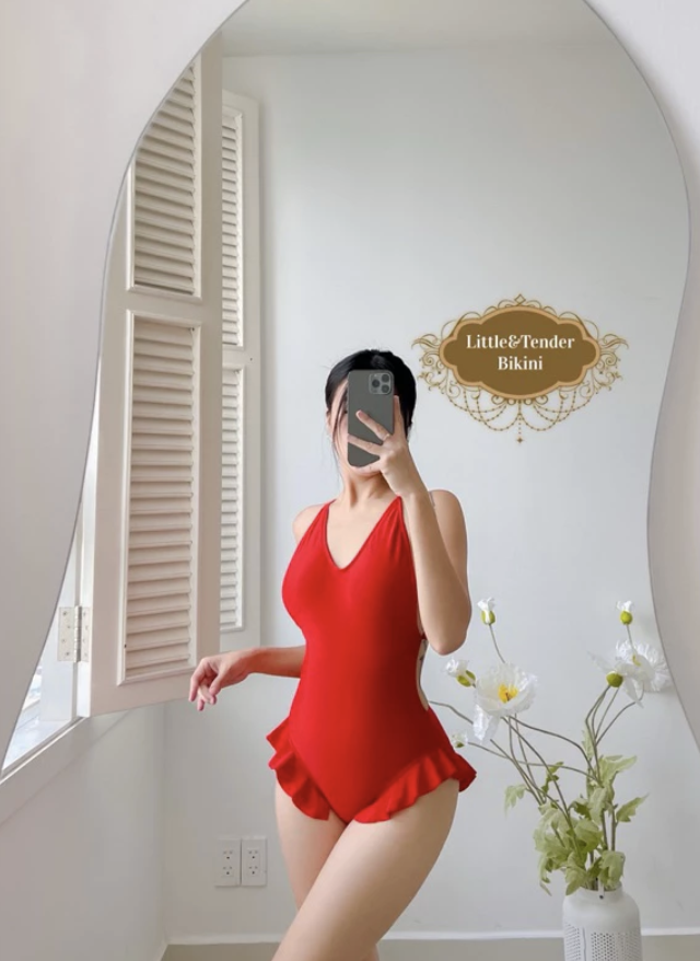 VIVID SWIMSUIT - Bikini 1 mảnh bèo hông hở lưng