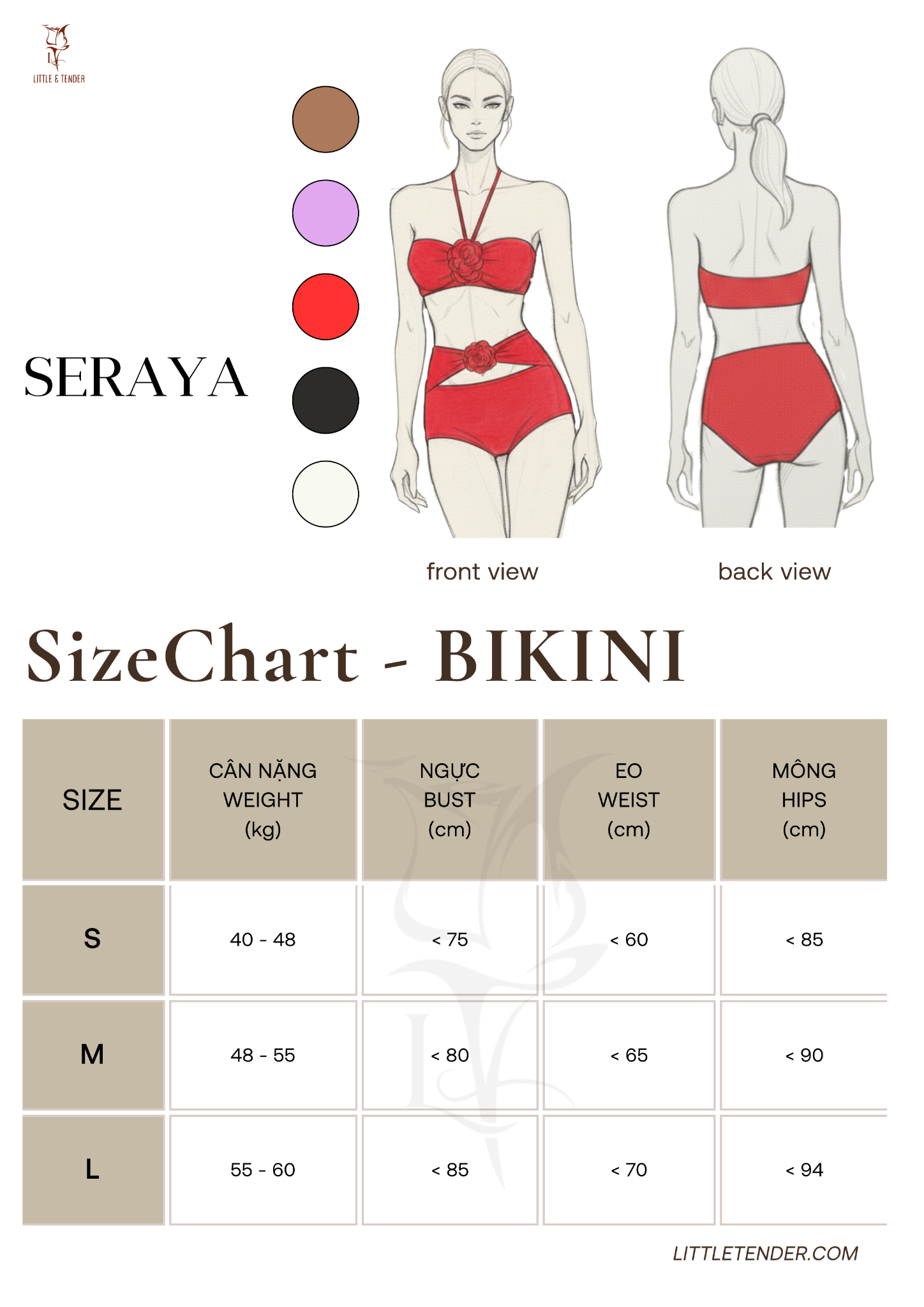 Seraya Swimsuit - Áo Tắm 2 Mảnh Đính Hoa Mềm Mại (SALE)