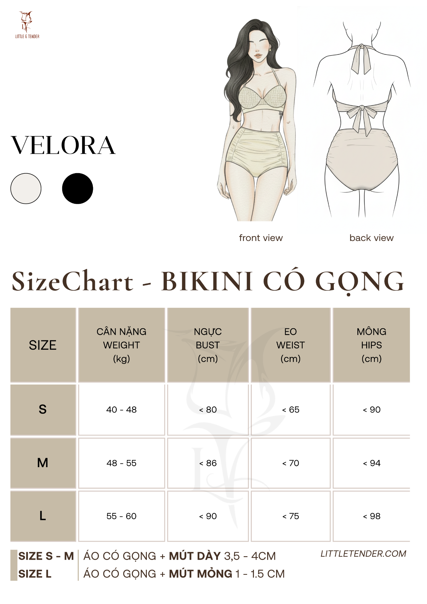 Velora Swimsuit - Áo tắm 2 Mảnh Có Gọng Bọc Lưới