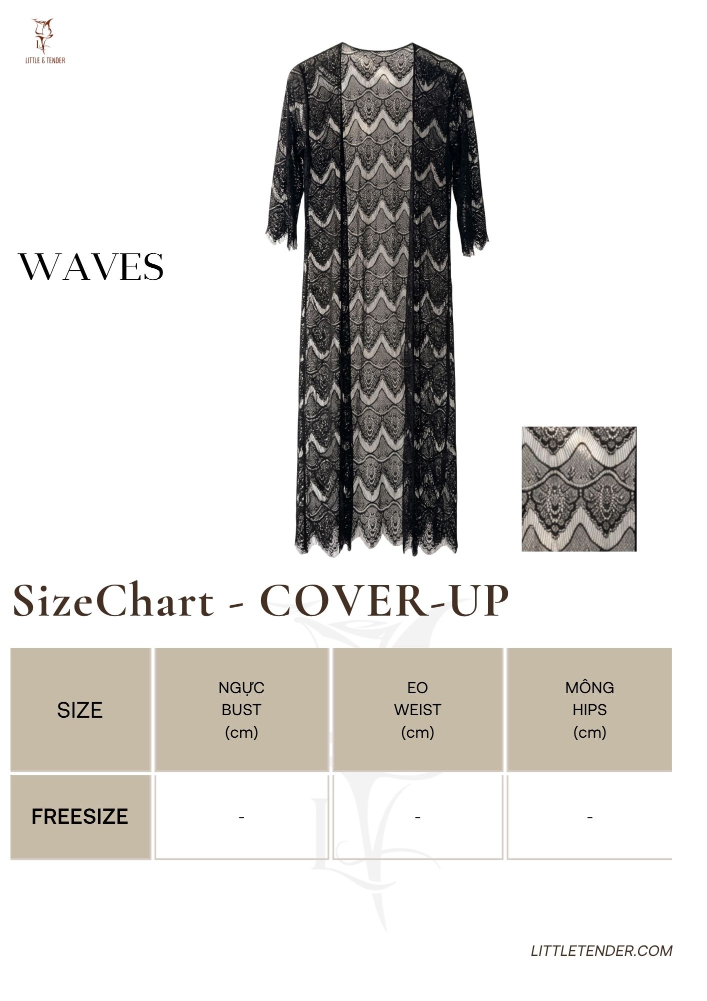 WAVES LONG CARDIGAN - ÁO KHOÁC HỌA TIẾT SÓNG BIỂN MÀU ĐEN