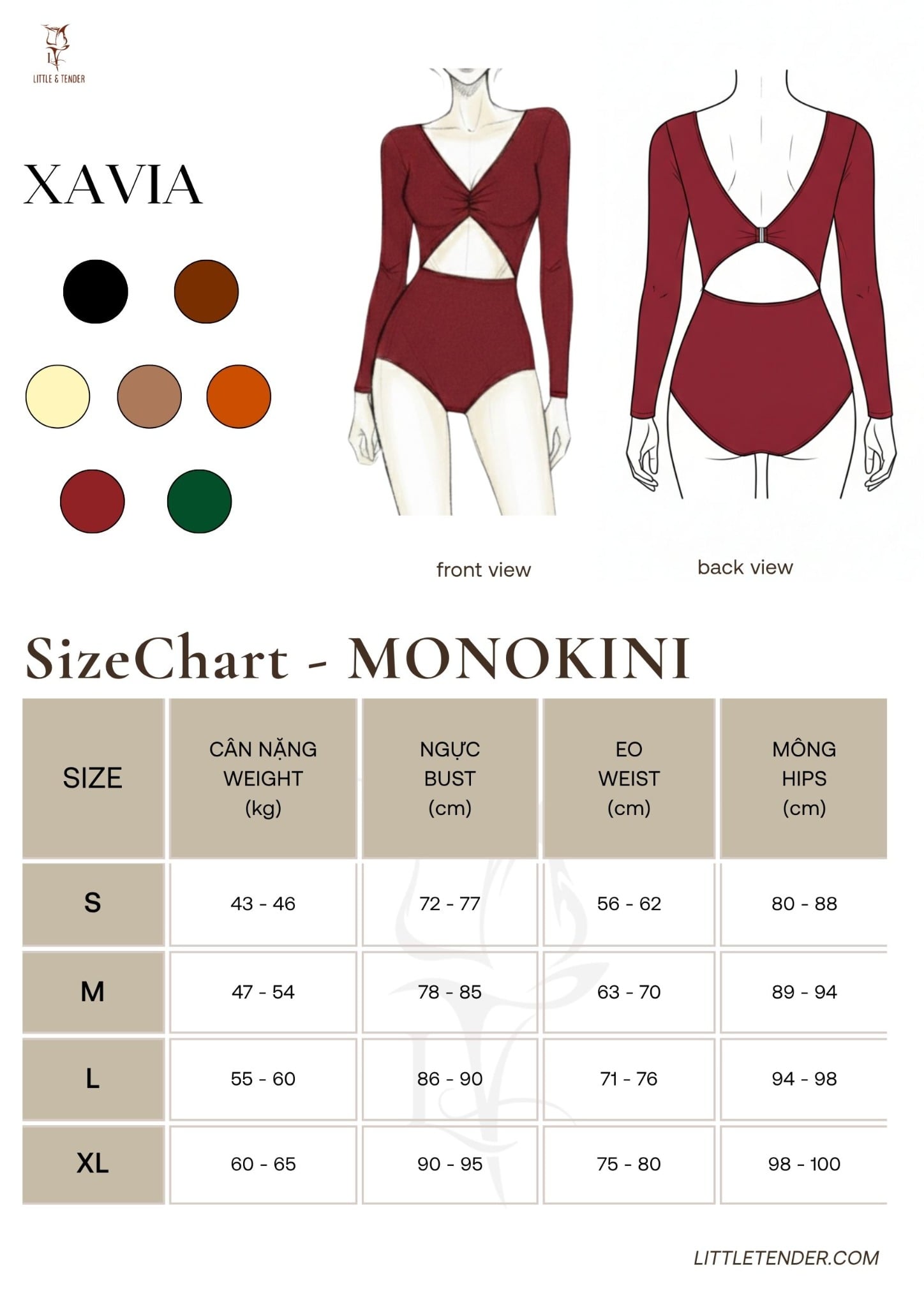 XAVIA SWIMSUIT - ÁO TẮM MỘT MẢNH NHÚN NGỰC LƯNG CÀI (SALE)
