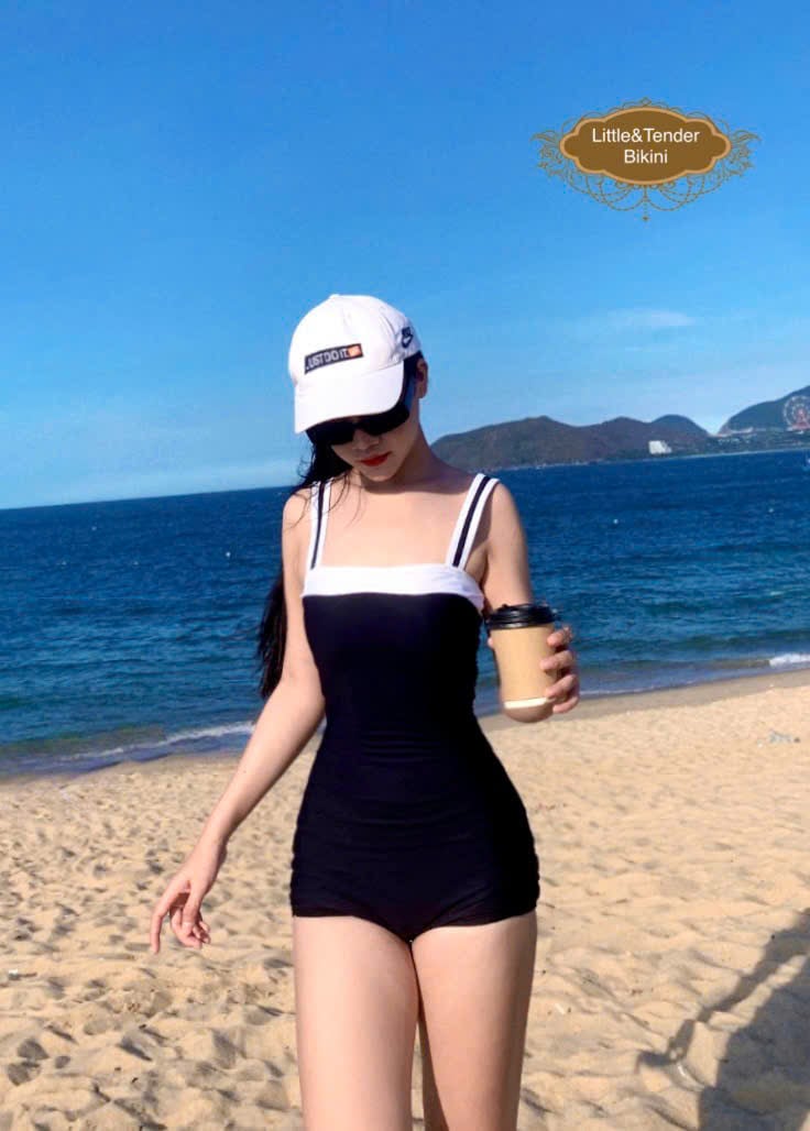 COCO SWIMSUIT - ÁO TẮM 1 MẢNH VIỀN TRẮNG DỄ THƯƠNG