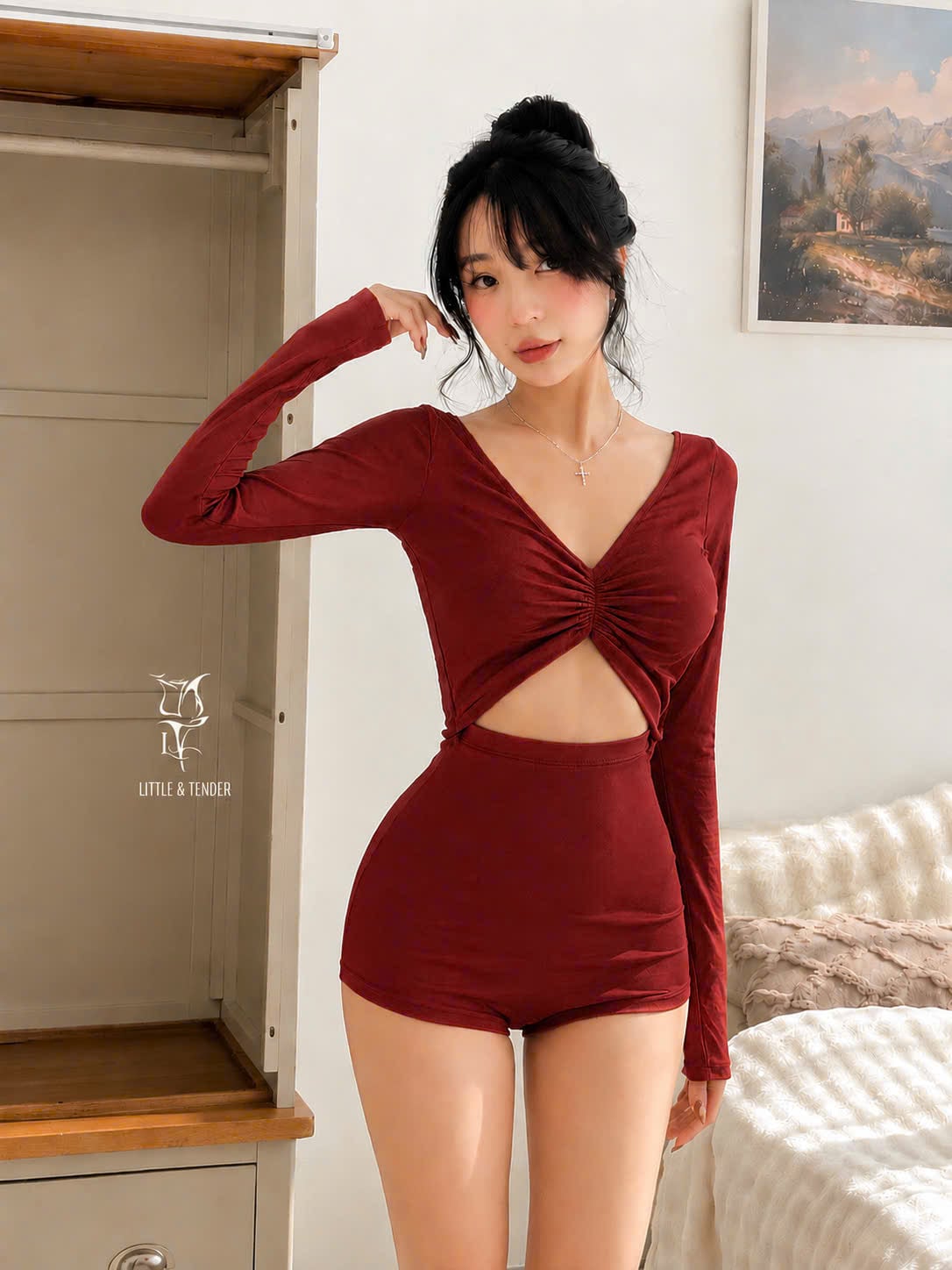 XAVIA SWIMSUIT - ÁO TẮM MỘT MẢNH NHÚN NGỰC LƯNG CÀI (SALE)