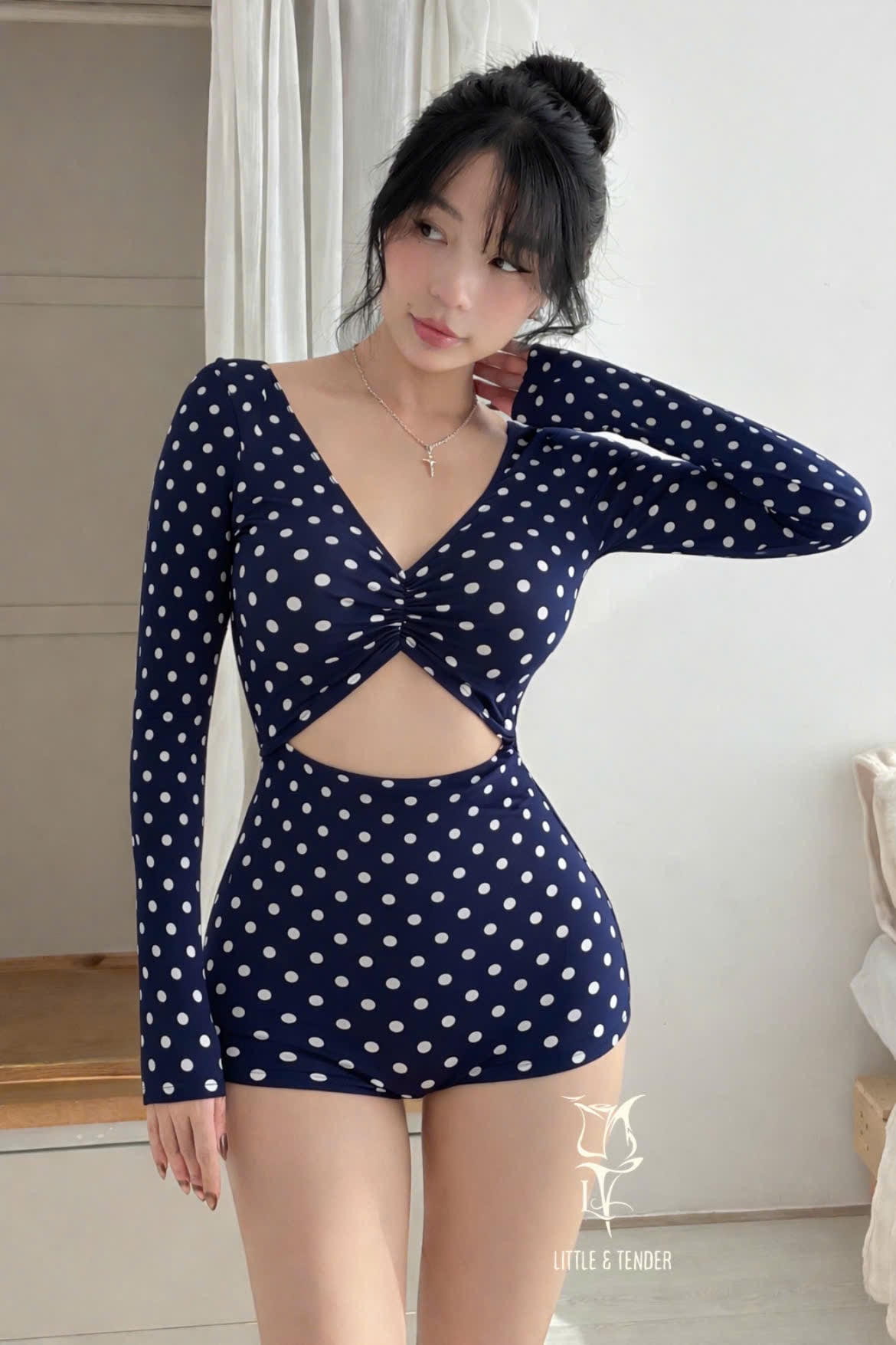 XAVIA SWMSUIT - ÁO TẮM MỘT MẢNH HỌA TIẾT CHẤM BI (SALE)