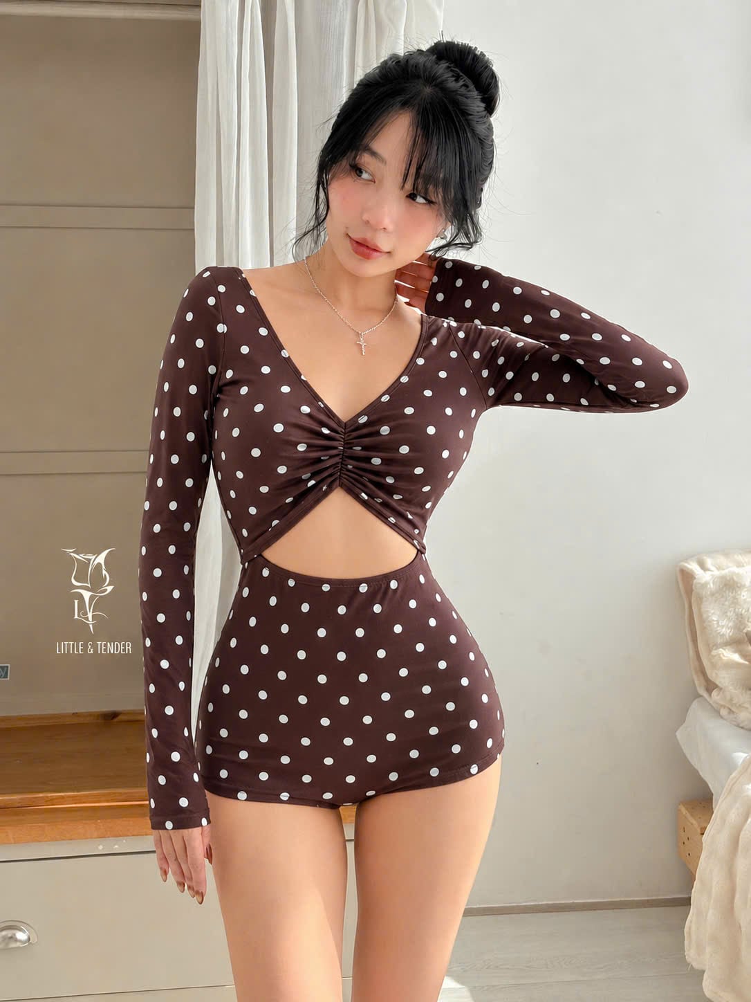 XAVIA SWMSUIT - ÁO TẮM MỘT MẢNH HỌA TIẾT CHẤM BI (SALE)
