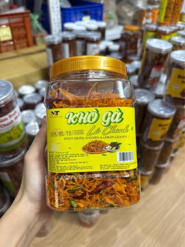 KHÔ GÀ LÁ CHANH 500G (MT)
