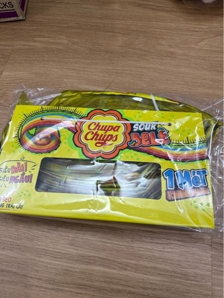 Kẹo dẻo Chupa Chups sour belt 1M Hương trái cây 8g chup 1M
