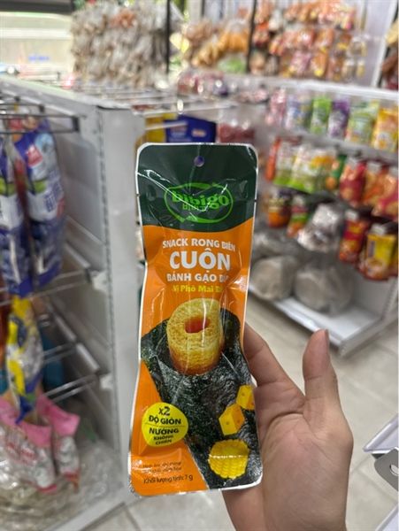 Bbg snack rong biển cuộn bánh gạo bắp(vị phomai) 7g*6*12ea