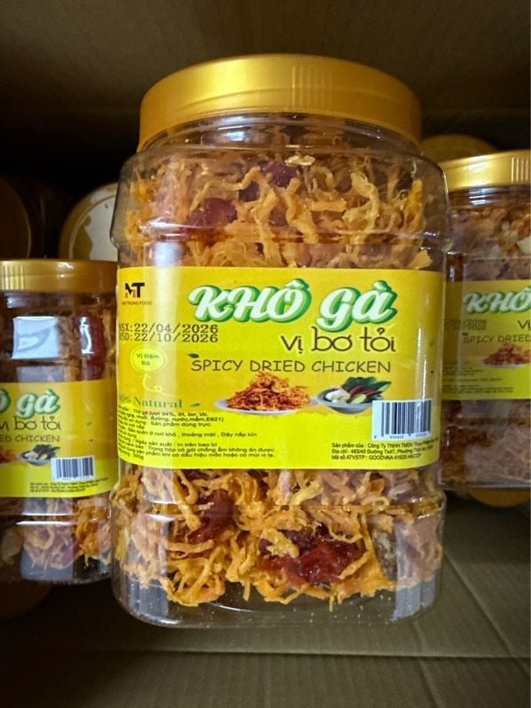 KHÔ GÀ BƠ TỎI 500g (MT)