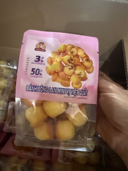 Bánh bông lan mini Vị Việt quất 100g