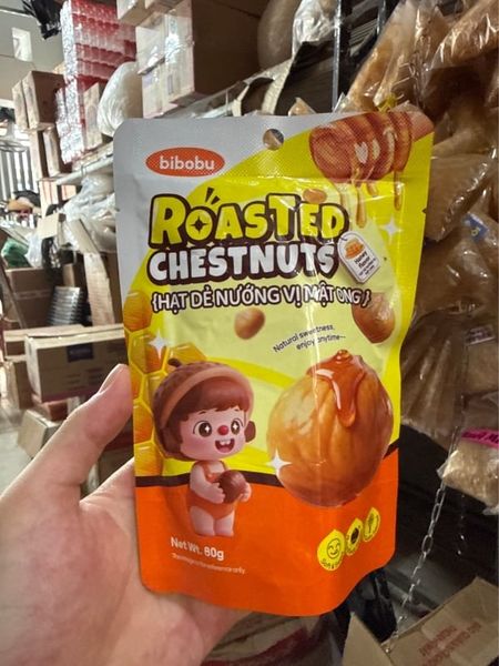 Hạt dẻ nướng bibobu vị mật ong 80g