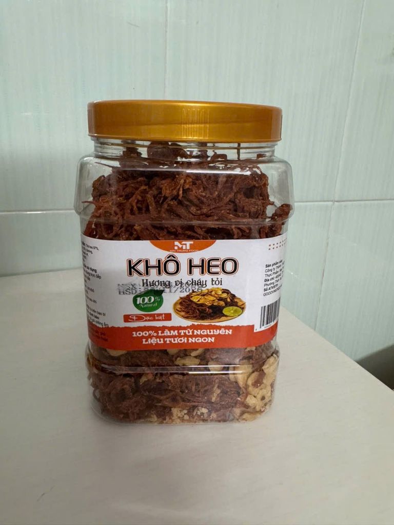 KHÔ HEO CHÁY TỎI 500G (MT)