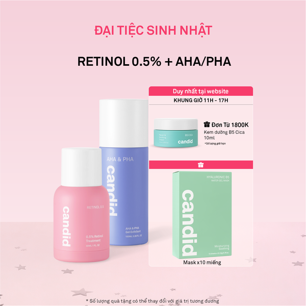 Combo Retinol 0.5% và Tẩy tế bào chết AHA & PHA