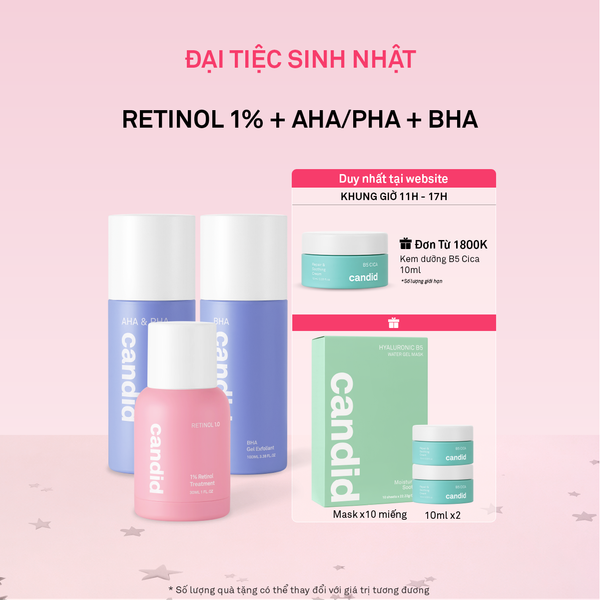 Combo Retinol 1.0% - AHA & PHA - BHA