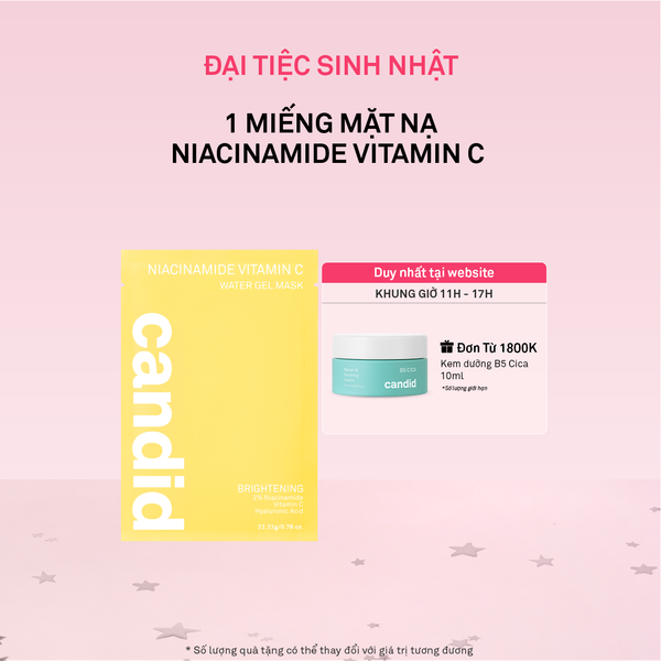 Mặt nạ dưỡng sáng Candid Niacinamide Vitamin C 1 Miếng